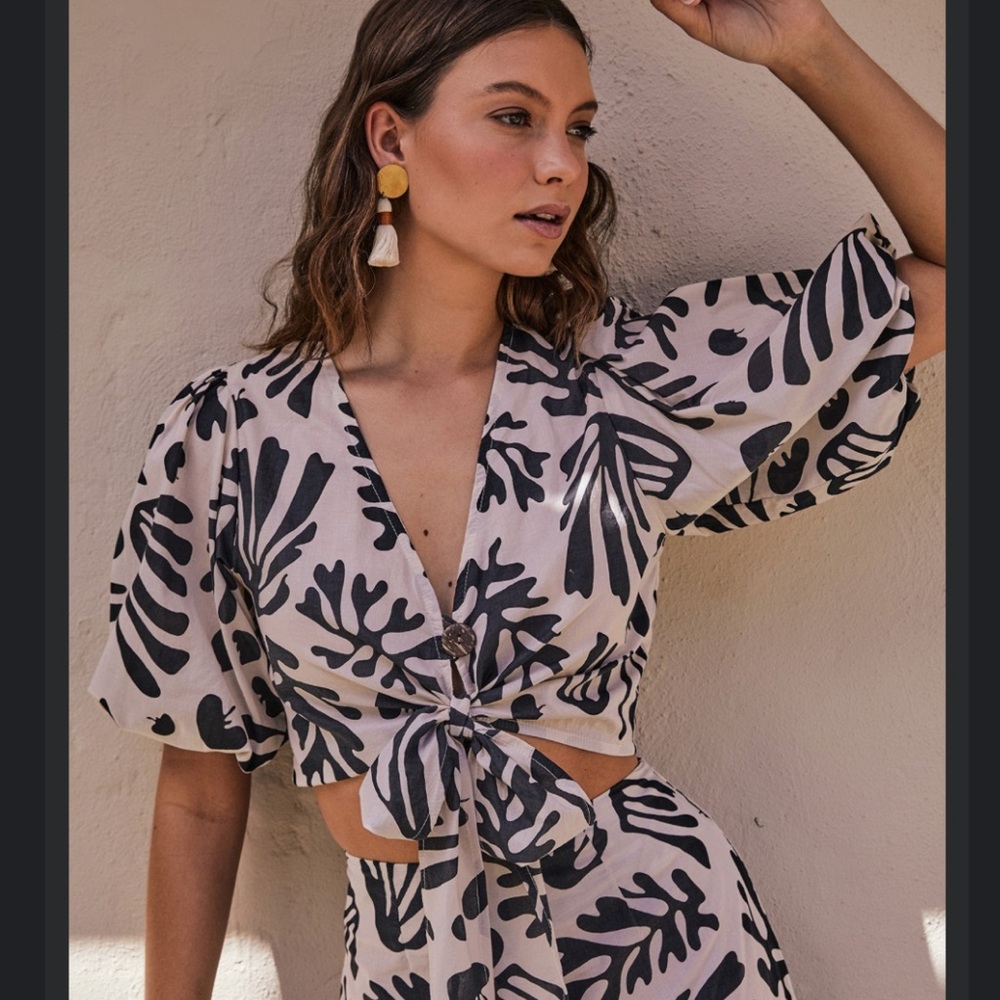 Bird and Kite Cotton Crop Top